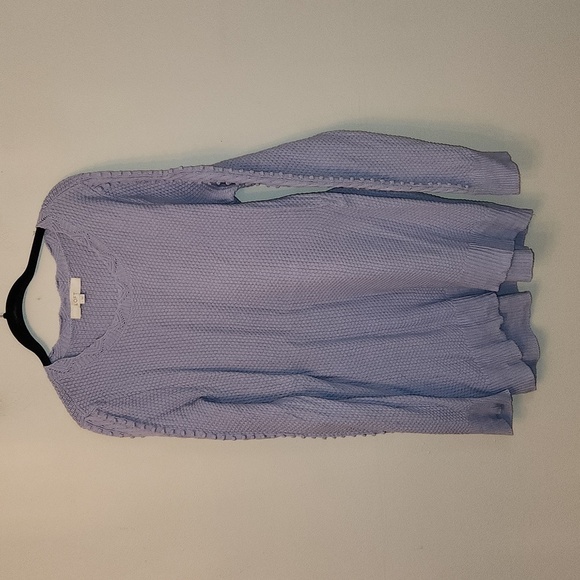 LOFT SCALLOPED BOBBLE SLEEVE SWEATER - Picture 5 of 10